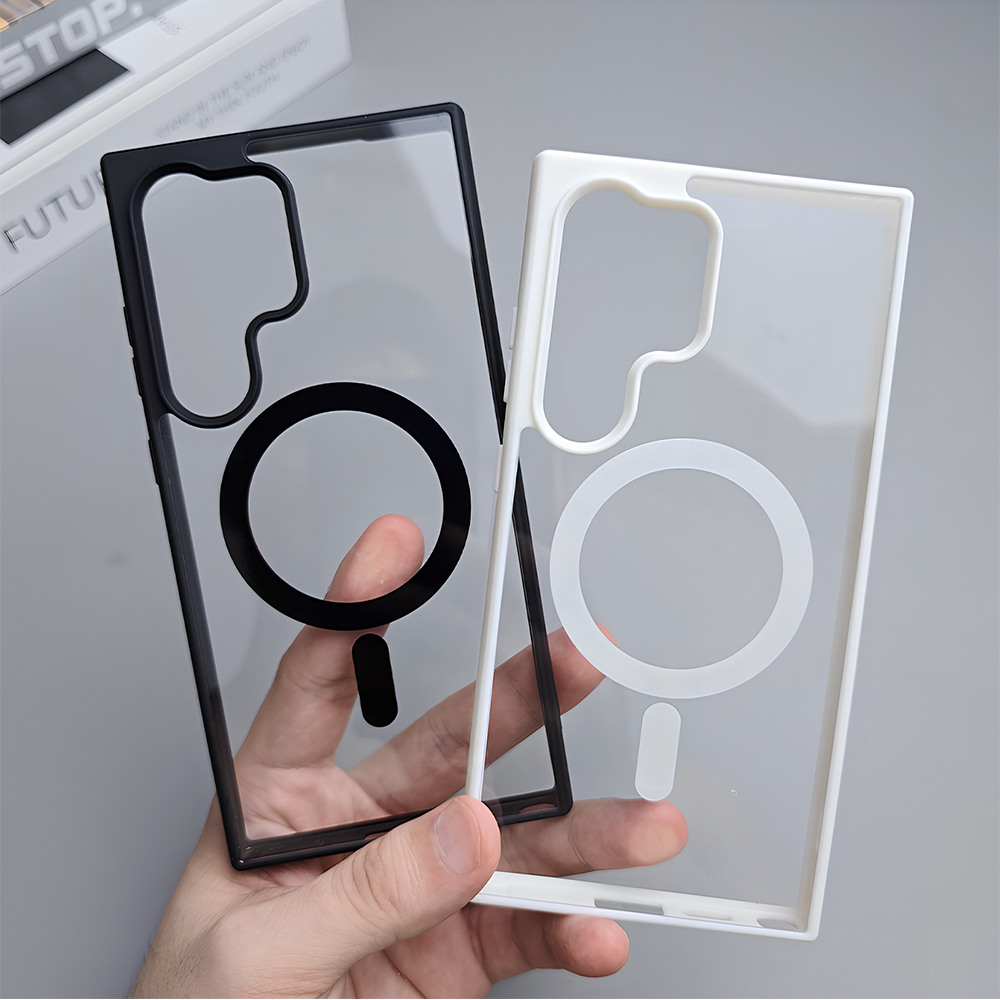 Clear Shockproof Bumper Case - Luksusowe akrylowe przezroczyste etui na telefon