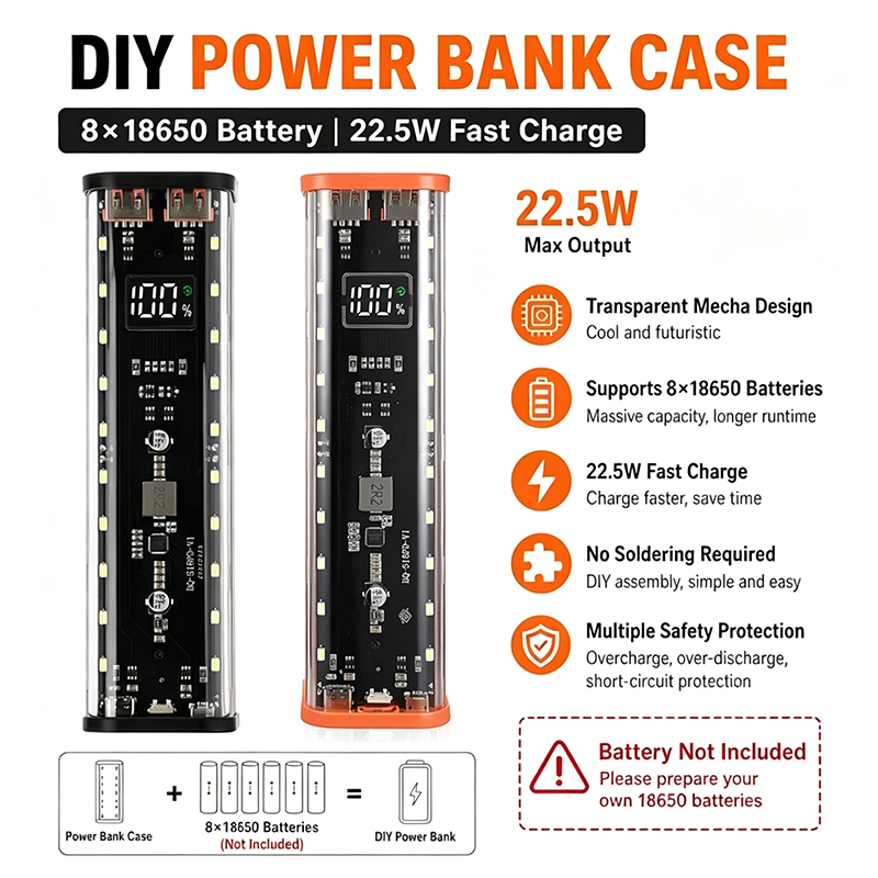 Power Banks - Obudowa powerbanku z portem USB typu