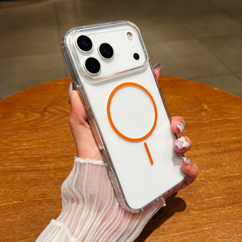 Clear Shockproof Bumper Case - Luksusowe, przezroczyste etui z magnetycznym mocowaniem