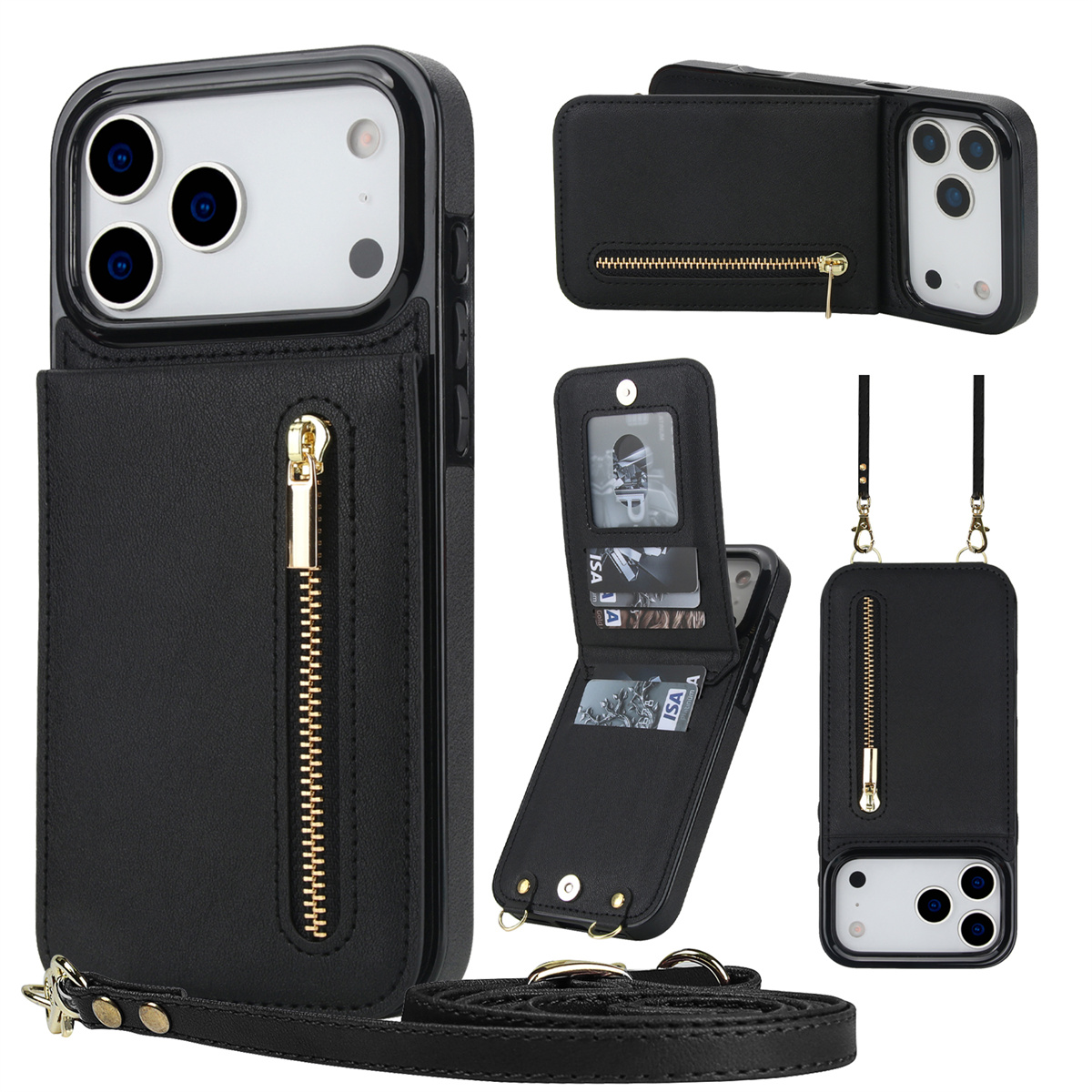 Skórzane etui na telefon z kie – Leather Wallet Card Holder Phone Cover recenzja i cena