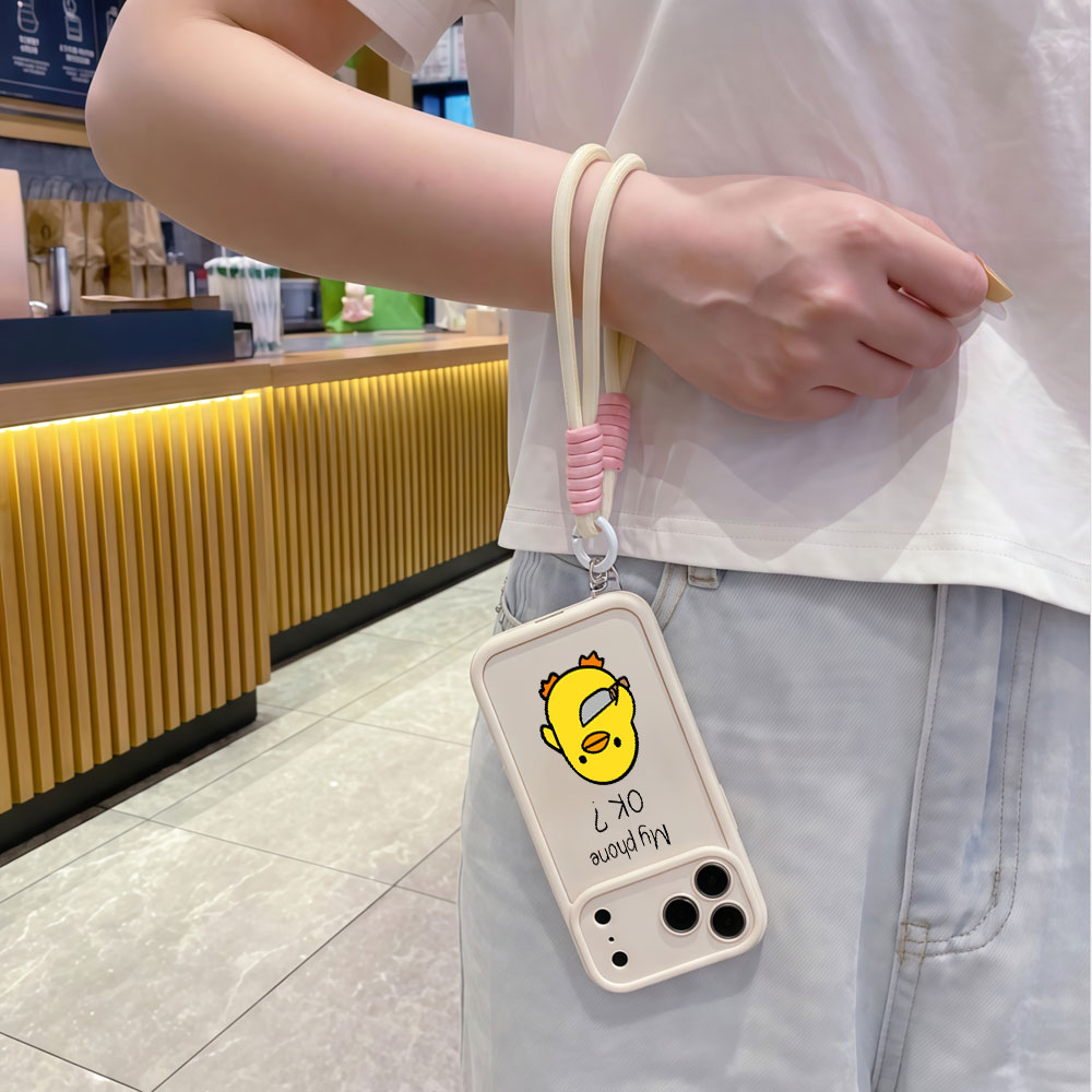 Urocze etui na telefon z kresk – Cute Cartoon Wrist Strap Silicone Case recenzja i cena